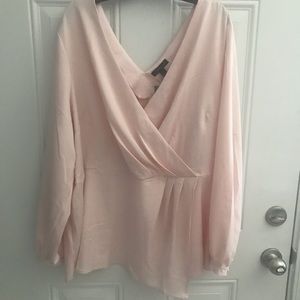 NWT Lane Bryant Surplice Double V-Neck Blouse